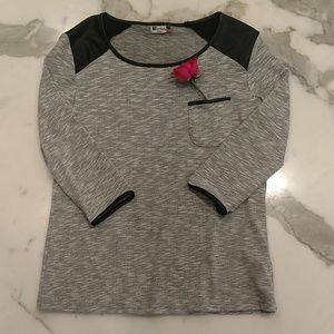 Kut from the Kloth faux Leather Top